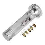 Hemobllo Taschenlampe suchscheinwerfer Ultra Laterne retro Signal Miniatur-Buld Camping-Ausrüstung Eisen Silver