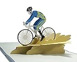 CUTPOPUP Bicycle - Pop-Up-Karte für Radfahrer, Fahrrad, Vatertag, Pop-Up-Karte, 3D-Popup-Grußkarten, handgefertigte 3D-Popup-Geburtstagskarte US8-OC186