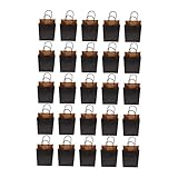 Anneome 25 Stück Schwarze Kraftpapier Geschenkbeutel Stabile Tragbare Papiertaschen Vielseitig für Schmuck Uhren Partygeschenke und Geschenkverpackung