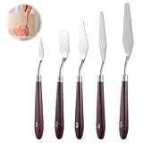 5 Stück Streichpalette Set, Winkelpalette Kuchen Creme Spachtel Rührschaber Set Cremespatel für Torte, Backen, Konditorei