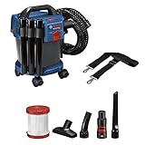 Bosch Professional 18V System Industriestaubsauger Gas 18V-10 L (ohne Akku, 1,6 m Schlauch, 3 Verlängerungsrohre, im Karton), Blau