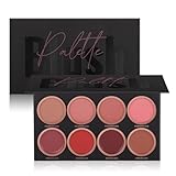 8 Farben Make-up Rouge Palette, Matte, langanhaltende, aufhellende Teint-Reparatur Nude Make-up Tragbares Make-up Rouge, Kontur und Highlight, Professionelles Gesichts-Make-up-Rouge