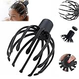 Octopus Kopfmassagegerät elektrisch, 360°-Drehung, 3 Modi, kabellos, tragbar, Entspannung, Stressabbau