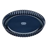 Dr. Oetker Obstkuchenform 28 cm Back-Liebe Emaille – Schnitt- & kratzfeste Backform mit Emaille – 28er Tortenbodenform in Dunkelblau
