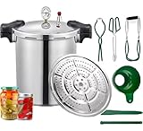 25 Quart Schnellkochtopf & Induktionskompatibel gebaut pressure cooker - in Luxus-Digitalmanometer Mit 1 Dampfgareinsatz & Druckentlastung 13 PSI (+/- 5%) druckkochtopf | Lieferung aus DE