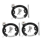 Milisten 3 Sets Fahrradschloss Fahrradkette Motorradschlösser Diebstahlschutz Hochsicherheitskabel Fahrradschloss Sichere Schlösser Robuste Diebstahlschutz Gasgriff Türbremse