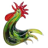 ABOOFAN Ornament Huhn aus Kristall, Miniatur-Tischdekoration, Huhn, für Zuhause, Dekoration, Statue aus Glas, Huhn, Hahn