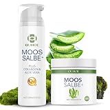 Shefave Moossalbe Antifaltencreme, 2pcs Moos Gesichtspflege Set, Moossalbe Gesicht Falten Feuchtigkeitscreme, Moos Salbe Beauty Cream, Gesicht und Körper, Geeignet für Alle Hauttypen
