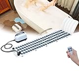 TIANTOO Home Surfing Massage-Badematte - 6 Gang-Einstellungen, Mit Aufblasbarem Kissen, Komfortmassage/Muskelverspannungen Lösen, Für Die Massage Zu Hause/in Der Badewanne,White