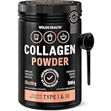 Collagen Pulver Weidehaltung Typ 1 & 3, geschmacksneutral - 500g bioaktives geschmacksneutrales Kollagen