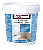 SchimmelX Schutzfarbe Wand und Decke 750 ml | hochdeckende Spezialfarbe | für Küche, Bad und Wohnbereich | scheuerbeständig | Lösemittelfrei | Innenbereich