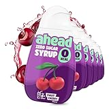 Ahead Zero Sirup │ Cherry 6 x 48 ml │ für 6-8 Liter Getränk │ getränkesirup zuckerfrei │ sirup ohne zucker & Kalorien │ hochkonzentrierter Fertiggetränk Fruchtextrakten sirup