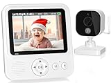 OBVHNUA Babyphone mit Kamera 720p IPS Video Babyphone 2,8' mit 2000mAh Akku Digitalzoom VOX Modus Zwei-Wege-Audio Nachtsicht Temperaturüberwachung Schlaflied Wecker
