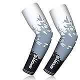 flintronic Arm Sleeves,Unisex Wärmer UV-Schutz Ärmel UPF 50, Rutschfest Kühlung Armlinge Feuchtigkeitsableitende zum Bedecken der Arme für Laufen, Reiten, Golf, Basketball (L)