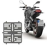 3D Carbon Design 1x Rahmenlos Edelstahl Kennzeichenhalter 180 X 200 mm / 0,8 mm dick Für Motorrad - Roller