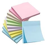 (12 Blöcke) Haftnotizen 76x76mm Post, Sticky Notes Pastell Post Stickies Colourful, Klebezettel zum Beschriften, Super Sticking Power Memo Pads sticky notes für Schule, Zuhause, Büro, 60 Blatt/Bücher