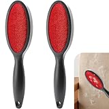 PWGHWG 2 Stück Fusselbürste Doppelseitig Fusselbürste Tierhaare Wiederverwendbar Kleiderbürste Fusselbürste Geeignet für Sofas Kleidung Betten Plüschtiere Tierhaare und Autositze