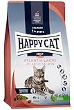 Happy Cat 70553 - Culinary Adult Atlantik Lachs - Katzen-Trockenfutter für ausgewachsene Katzen & Kater - 1,3 kg Inhalt