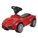 Bandits & Angels Ferrari 488 GTE Rutschauto ab 1 Jahr für Jungen und Mädchen Rot – Cooles rotes Rutschauto – für Drinnen und Draußen – mit Aufkleberset