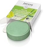 lavera Feste Pflegedusche Happy Freshness - mit Bio-Limette und Bio-Zitronengras - reinigt die Haut sanft, ohne sie auszutrocknen - 3x ergiebiger als flüssiges Duschgel - Naturkosmetik - 1 Stk / 50g