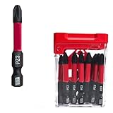 Opatiny 15 Stück 50 mm lange Anti-Torsions-Pozidriv-Schraubendreher-Bits Set, S2-Stahl mit Manganphosphat-Beschichtung, PZ1 PZ2 PZ3 Bits für Feinmechanik