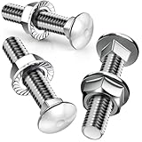 SWTYExt 25 Stück Schlossschrauben M8X40mm Schloßschrauben Flachkopfschrauben mit Flanschmuttern M8 Mutter DIN 6923 Torbandschrauben für Bauwesen Heimdekoration Industriemaschinen