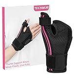 TECHMUR Ergonomische Daumenbandage beidseitig | Atmungsaktive Schiene bei Arthrose & Sehnenscheidenentzündung | Für Damen/Herren (Rechts/Links) (Rosa)