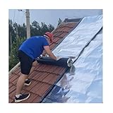 ASDQWER Dachfolie Aluminium，Selbstklebende Dachpappe，wasserdichte Asphalt-Flicken-Dichtungsbandrolle, selbstklebendes Dachdichtmittel, for Rohr-/Wohnmobil-Markisen/Dachlecks(THK1.2mm/W1*L9m)