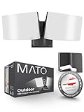 MATO Lumax Duo LED Strahler Wand Außen - 40W Wand Außenleuchte inkl. Eck-Adapter - 3000K Warmweiß, IP65 Wetterfest - Aussenlampe, Außenstrahler, Wandstrahler, Wandleuchte
