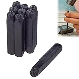 Schlagzahlen Set, Schlagstempel Zahlen, Zahlen Punch Set, Nummer Schlagzahlen Set, für Stempeln von Metall Kunststoff Holz Leder DIY Schmuckherstellung, für Kunsthandwerk, Karten, 0-9