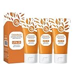Natürliches Orange Peeling Gel 50g, 3pcs Orange Enzymes Exfoliating Brightening Gel, Porenreiniger Gesicht, Orange Gesicht Reinigung Peeling für Tiefenreinigung und Feuchtigkeitsspendende