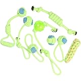 Cotton Pet Pull Toy, Hundeseil | 8 Stücke Welpe Teether Dog Seil Interaktiver Tauziehen - Kaugüter Kauspiel Toys Knot Tug Indoor Outdoor Trainer für Heimreise