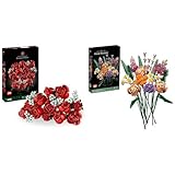 LEGO Botanicals The New Classic Bundle: Bouquet of Roses & Flower Bouquet for Timeless Décor 10328 + 10280