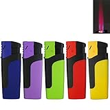 Sturmfeuerzeug MOSA Turbo Feuerzeug 5 Farben Jet Flame Torch Gas Lighter (1x (5 Feuerzeuge))