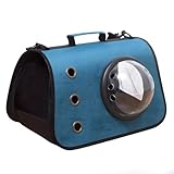 LYXLBX Transportbox Katze,40x26x26cm Katzentransportbox,Katzen Transportboxen,Katzenkorb Transport,Hunderucksack,Katzenrucksack,Katzentransporttaschefür Katzen Kleiner Hund Welpe,Blau