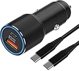 Zigarettenanzünder USB,45W Auto Ladegerät USB C für Samsung Galaxy S23 S22 S24 S25 Plus Ultra/S21 S20 FE,A54 A53 A56 A52S A14 A55 A34 A33 A23 A36 A26 USB C Handy KFZ Schnellladegerät mit Ladekabel