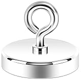 Neosmuk Magnet Stark, 140kg Groß Sehr Starker Magnet, Super Neodym Großer Magnets,Hochleistungsmagnet Ideal für Magnets Fischen.