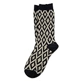 Oxtxuzdm Baumwollsocken, Vintage-Stil, lässig, mehrere Muster, lange Fahrradsocken, warme Sportsocken für Teenager, Mädchen, Frauen, Lingge#, Einheitsgröße