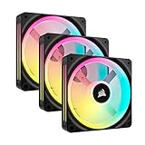 Corsair iCUE LINK QX120 RGB 120mm Magnetic Dome RGB Fans - Dreifach-Lüfter-Starter-Kit mit iCUE LINK System-Hub - Schwarz