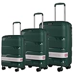 FANTANA Rigel PP Hartschalenkoffer mit 4 Rädern, erweiterbar, 73,7 cm, groß, Grün