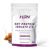 Isoliertes Sojaprotein aus HSN | Kaffee Karamellgeschmack 2 kg = 67 Dosen pro Packung | 100 % vegan | Soy Protein Isolate | kein GMO, glutenfrei