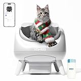 CATLINK Selbstreinigende Katzentoilette, Katzenklo XXL mit offenem Top-Design, 5 GHz WLAN, 12L Großvolumen, Für alle Streuarten, Ideal für Mehrkatzenhaushalte(Weiß)