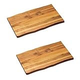KESPER | Schneid- und Servierbrett | 2er Pack | Akazienholz | 45 x 27 x 2 cm | ideal zum servieren von Speisen