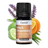 Casida® Ruhe & Entspannung Duftmischung | Ätherische Öle Mischung mit Orangenöl, Bergamotteöl, Lemongrasöl, Patchouli Öl - für mehr Gelassenheit, Entspannung und Ruhe - Aromatherapie - 5 ml