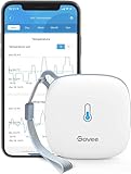 Govee WLAN Thermometer Hygrometer Innen, WiFi Thermo Hygrometer mit App Benachrichtigung und Datenspeicherung, geeignet für Gewächshaus, Weinkeller, weiß