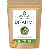 Brahmi Kapseln (500mg) - Gedächtnis Konzentration Anti-Aging - 2 Monate Vorrat - Vegan und ohne Zusatzstoffe - Gedächtnispflanze - von MoriVeda-120 Stück