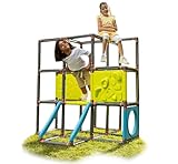 BIG Kraxxl The Frame Kletterturm - Klettergerüst Outdoor für Kinder von 3-7 Jahre (bis max. 100 kg) - Spielturm zum Klettern & Bouldern mit einfachen Griffen, 140 x 140 x 140 cm