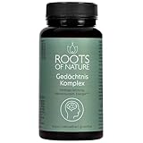 ROOTS OF NATURE Vitalpilz-Komplex – Gedächtnis & Konzentration – Cordyceps, Hericium, Ginseng, Ginkgo, Chaga – Mit Vitamin B-Komplex & C – 60 vegane Kapseln – Für mentale Leistung & Energie