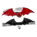 Toyvian 2 Stück Teiliges Katzenhalsband mit Glöckchen Abnehmbar Langlebiges Metall und Weicher Leicht und Bequem für Alltag Halloween und Weihnachten Niedliches Design mit