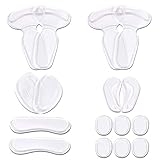 URAQT 16pcs High Heel Pads, Heels Schmerzlinderungs Pads, Antislip Silikon Fersenkissen, Fersenhalter, Ballenpolster, Heel Liner, Geleinlagen Fuß Schmerzen Druck & Verbessern Schuhe zu Groß